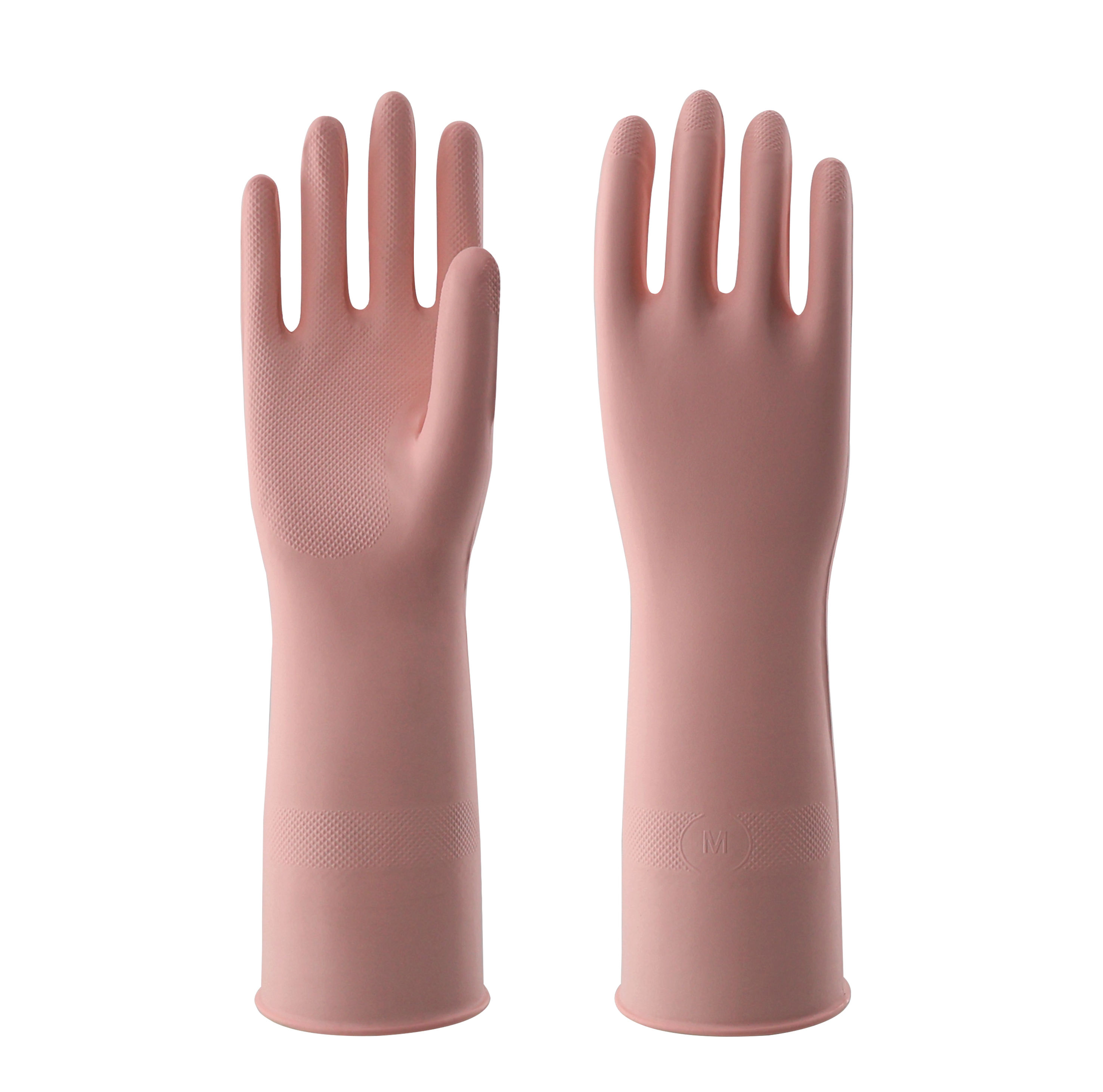 11mil 33cm Pink Non-Slip Nitrile Household Gloves Waterproof Oilproof Lightweigh